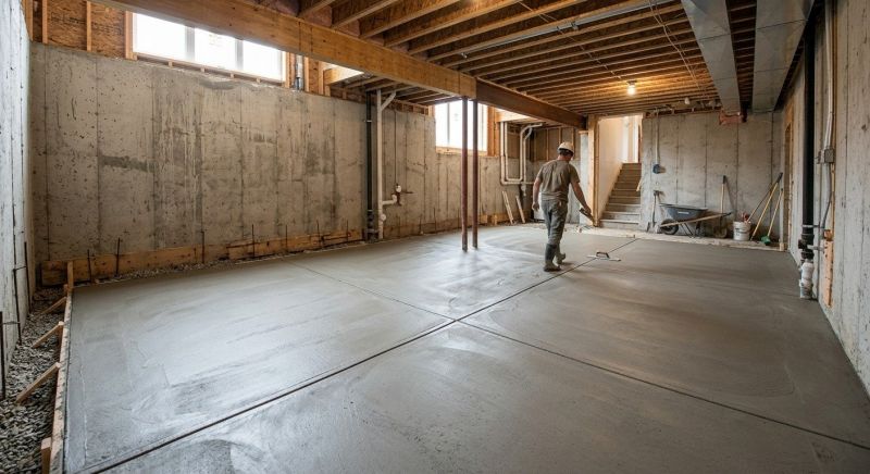 Basement Concrete Installation in Madison, TN