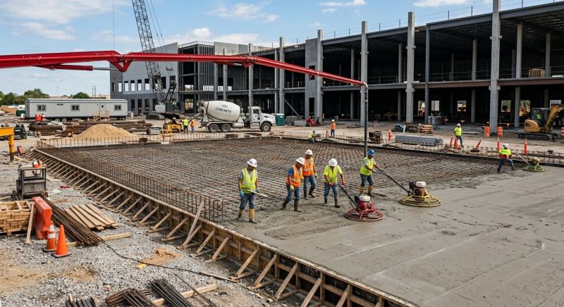 Commercial Slab Installation in La Vergne, TN